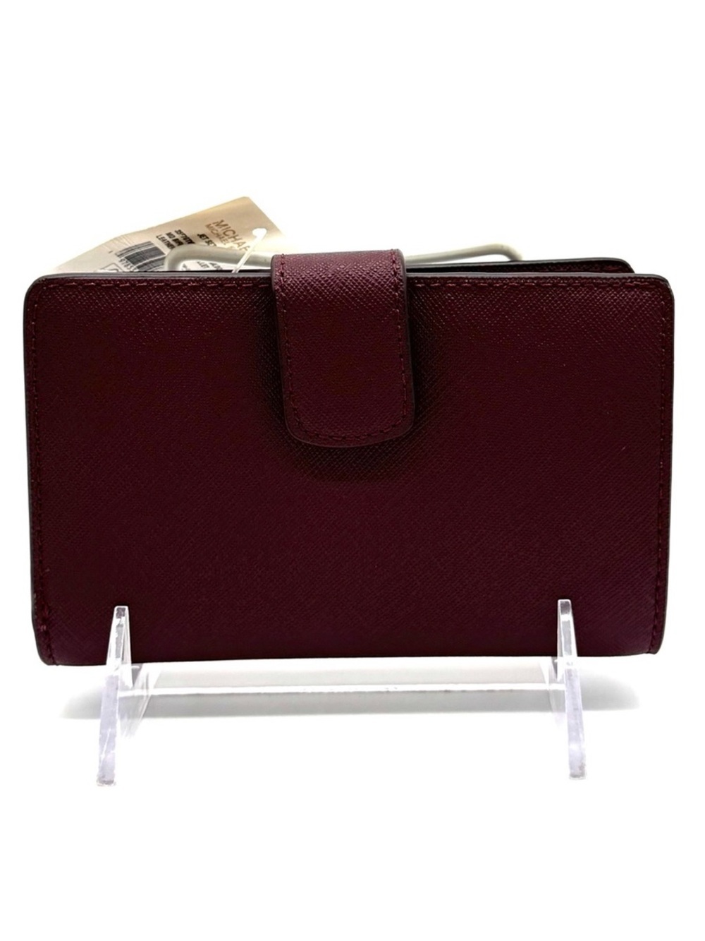 Michael Kors Medium Bifold Zip Chain Wallet Ox Blood - Picture 3 of 6